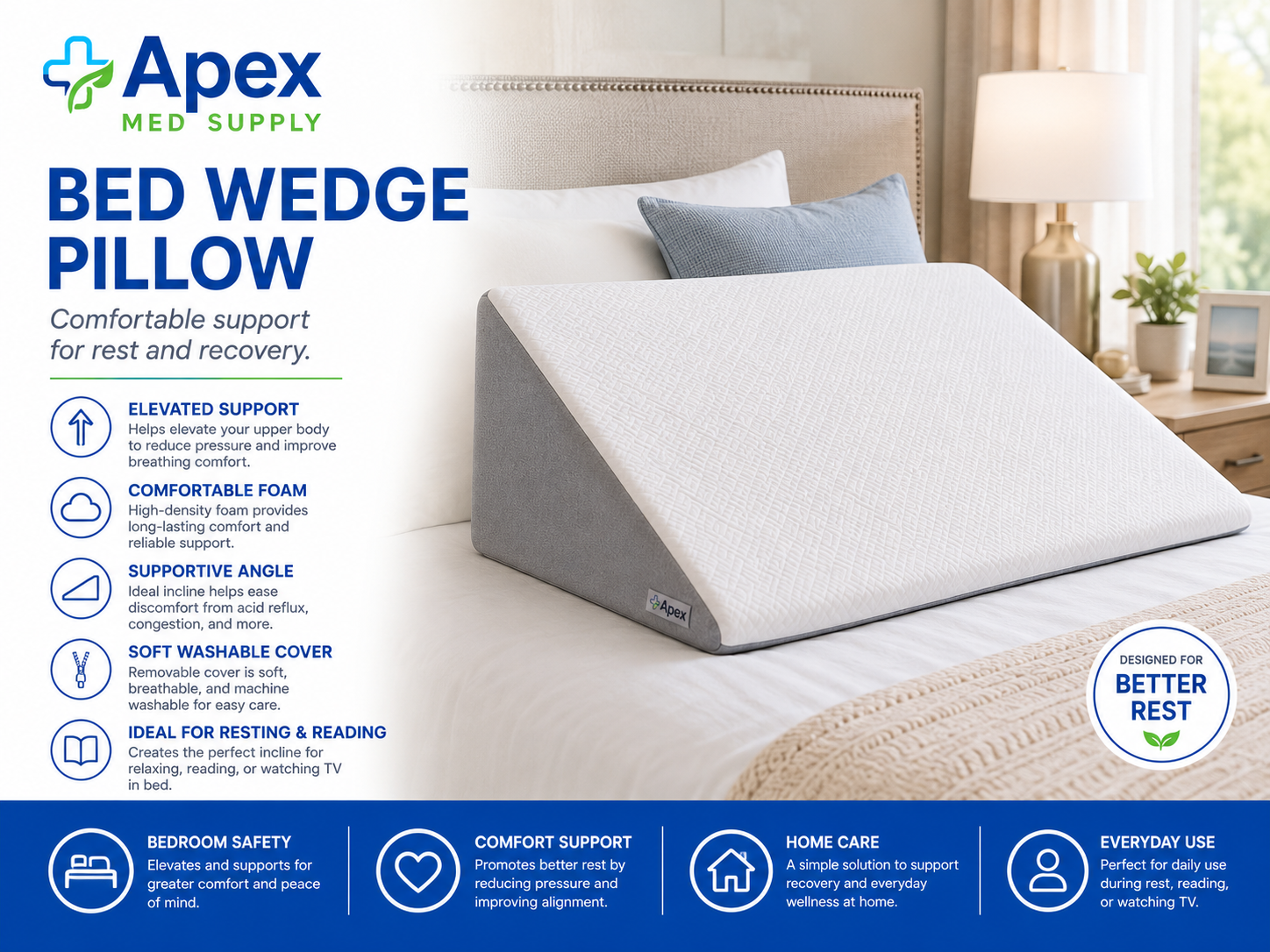 Bed Wedge Pillow