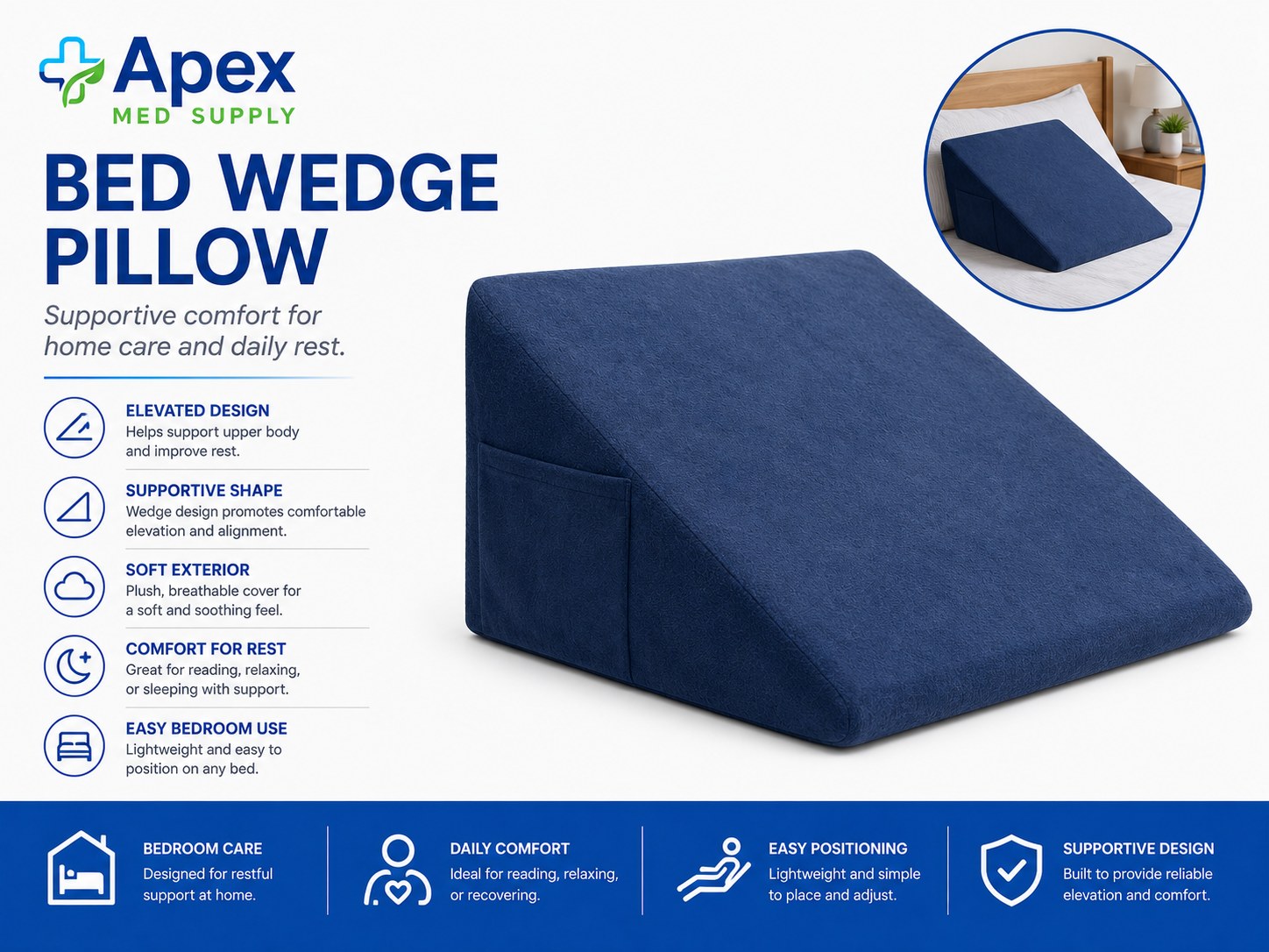 Bed Wedge Pillow