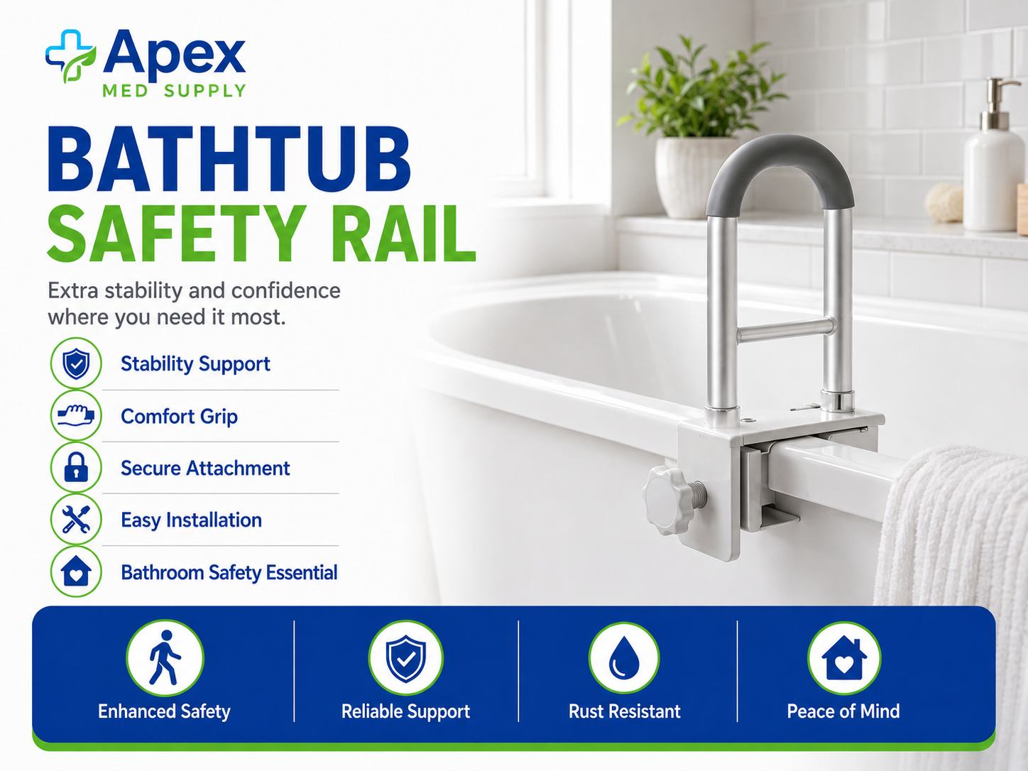 Bathtub Safety Rail