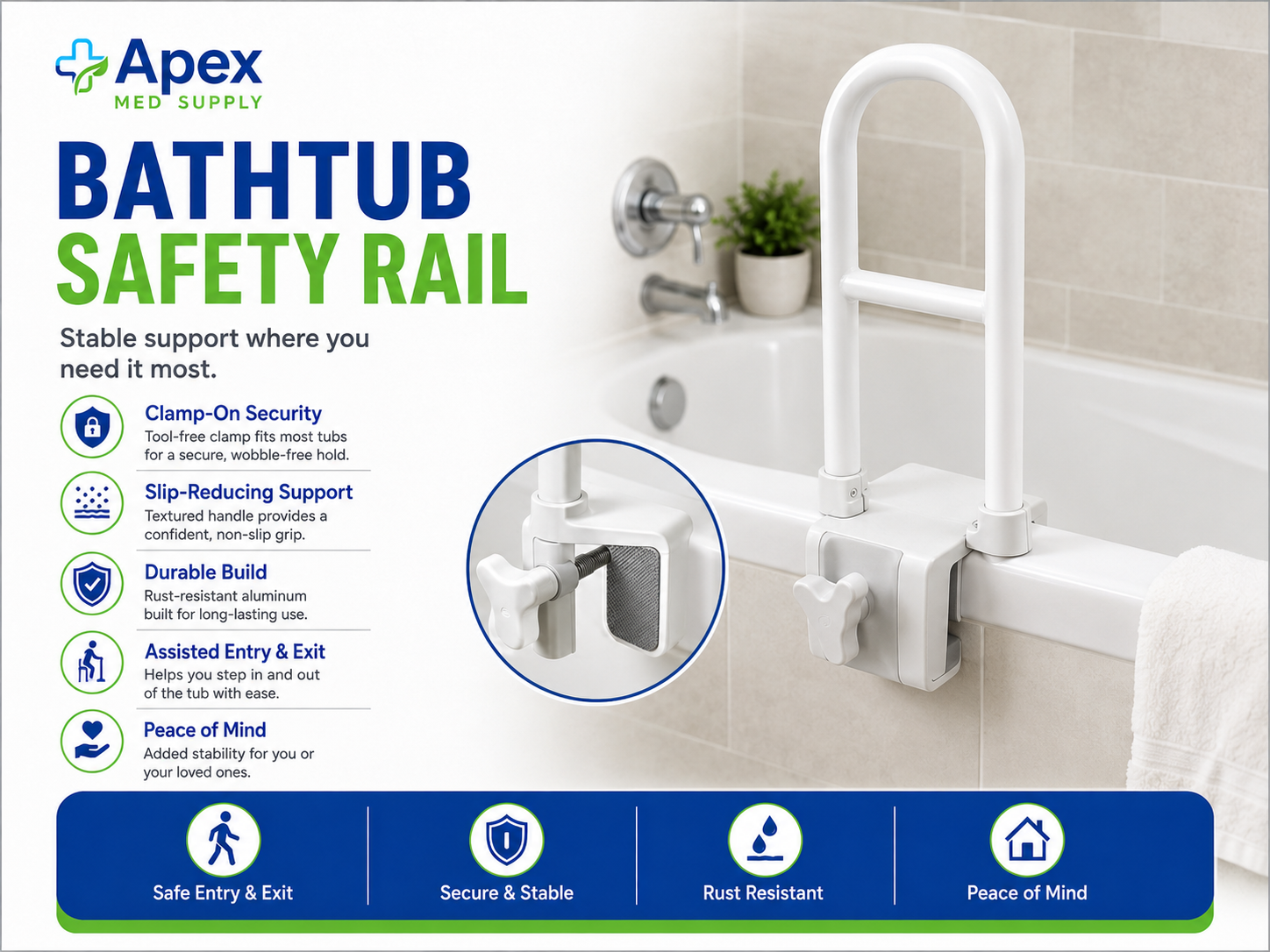 Bathtub Safety Rail
