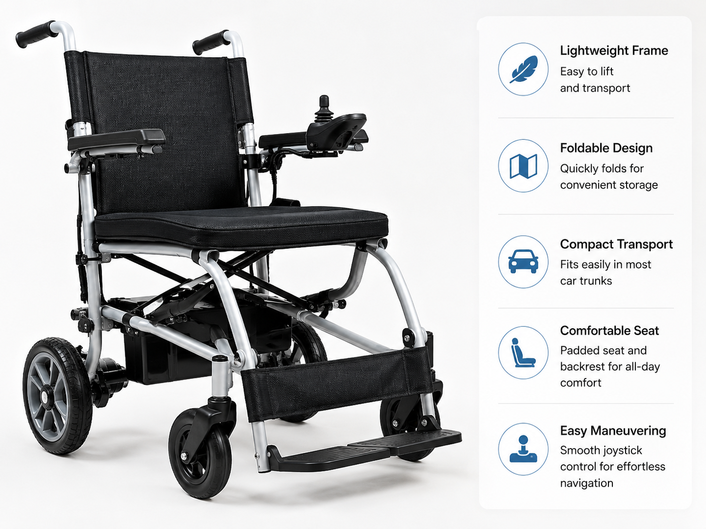 Lightweight Motorized Transport Chair