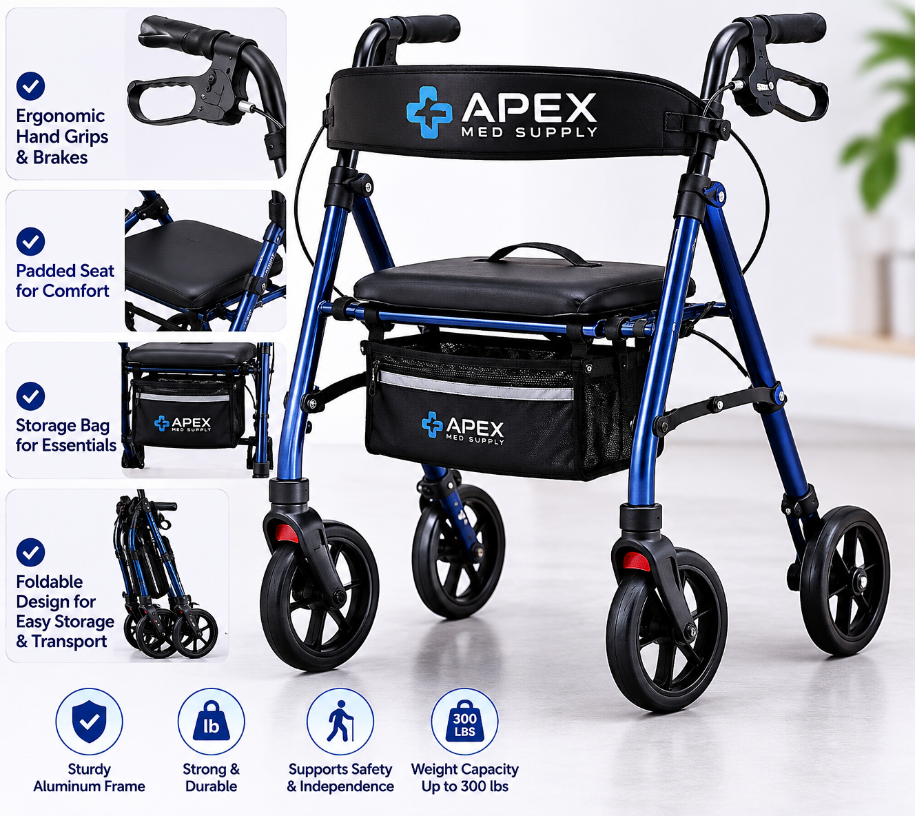 Premium Rollator Walker
